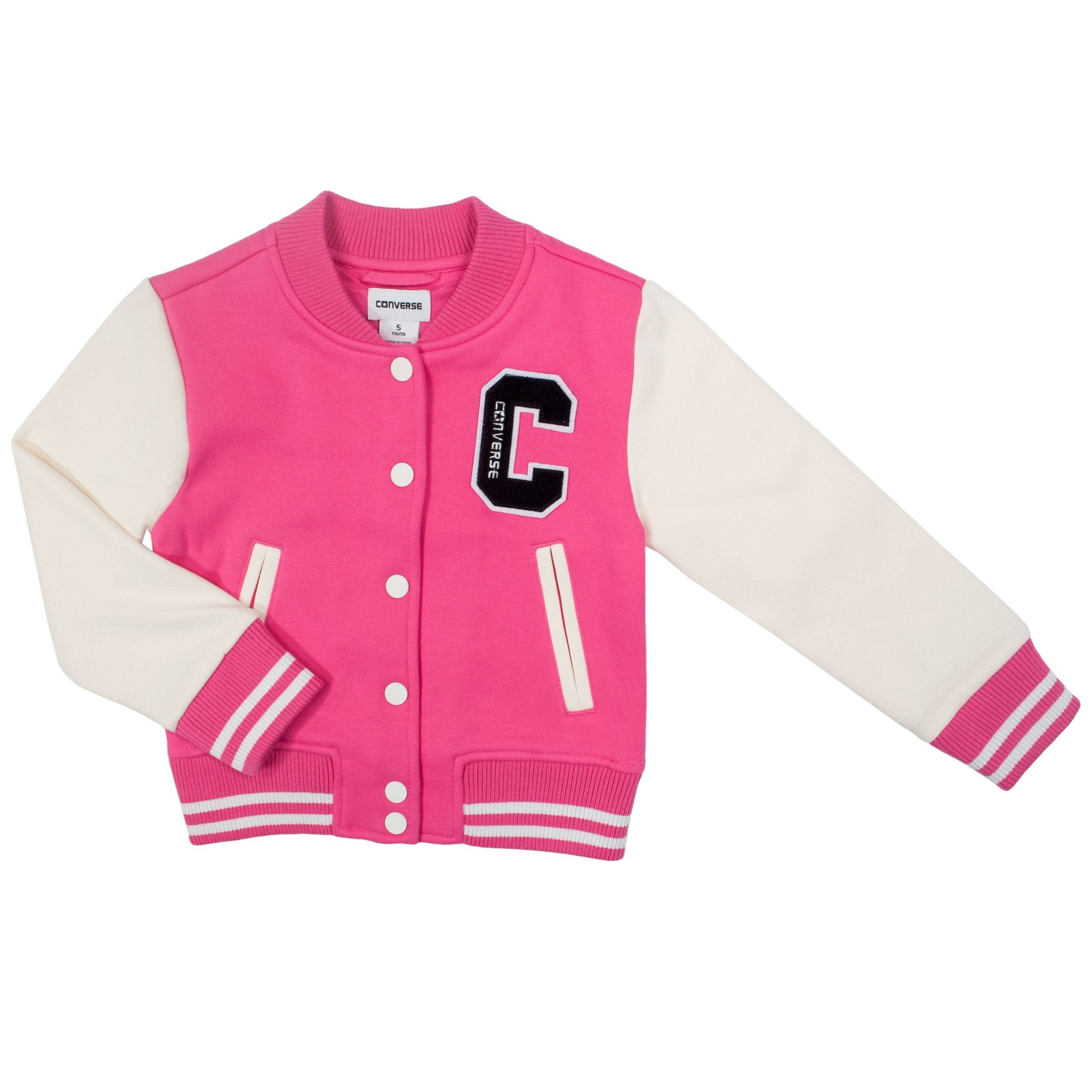 CONVERSE女童經典棒球褸 Knit Varsity Jacket