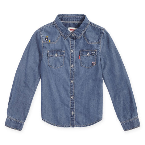 LEVI’S 女童經典牛仔恤衫 LEVI’S Girls’ Classic Denim Shirt