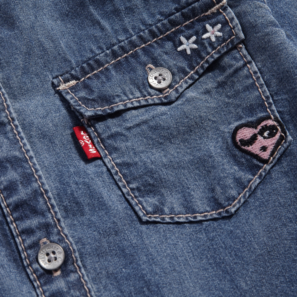 LEVI’S 女童經典牛仔恤衫 LEVI’S Girls’ Classic Denim Shirt